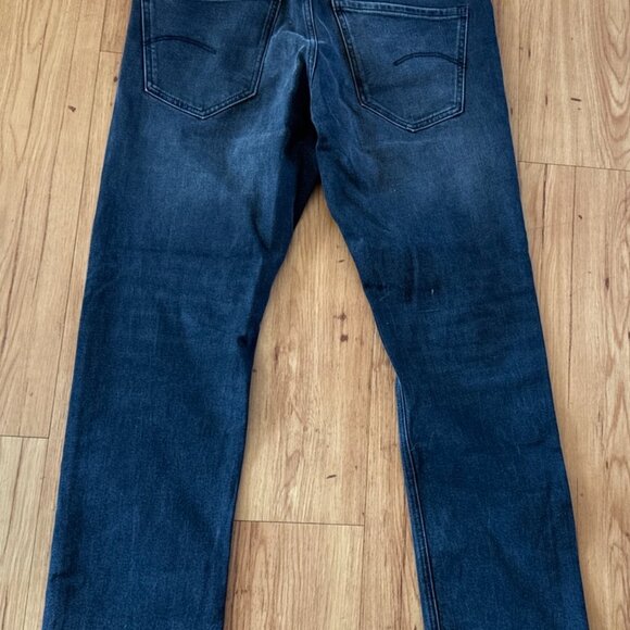 G Star Raw Mosa Straight Jeans Mens 33/30 Black Wash Denim - Picture 3 of 9